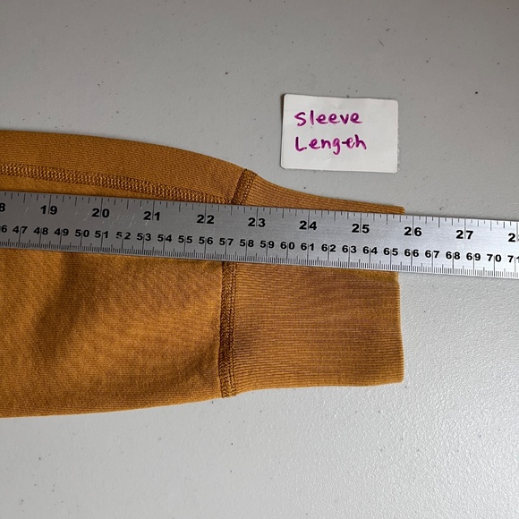 Reigning Champ Pima Cotton Crewneck Sweatshirt - Men's Size S - Mustard Yellow - Picture 7 of 8